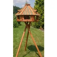 DSH DEKO SHOP HANNUSCH Vogelhaus XXL Luxus Vogelhaus mit Solarbeleuchtung V13 XXL mit Ständer