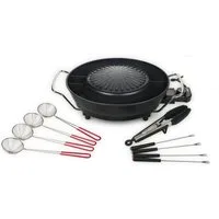Tristar Tischgrill Tristar PZ-9131 Elektrischer Kochtopf und koreanisches Grill-Set – 4-i, 1800 W, 3 l Volumen – Einstellbares Thermostat