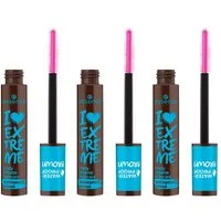 Essence Mascara I LOVE EXTREME crazy volume mascara waterproof brown, 3-tlg.