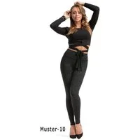 YESET Leggings Muster Leggings lang hoher Bund Hose gekämmte Baumwolle Damen gekämmte Baumwolle