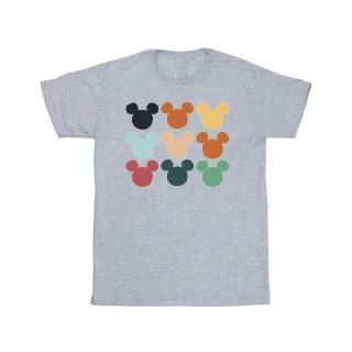 Disney - "Mickey Mouse Heads Square" T-Shirt für Herren (Grau)