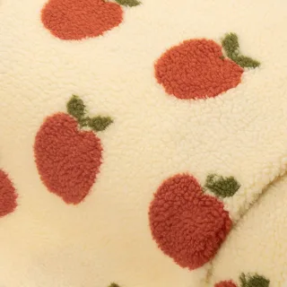 Teddystoff "Apfel", wollweiß