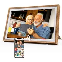 Fine Life Pro Digitaler Fotorahmen mit WiFi-Fotoübertragung. Digitaler Bilderrahmen (32 GB)