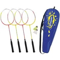 Schildkröt Funsports Badmintonschläger SK Badminton Set 4-PLAYER in Tragetasche blue, M-2022 KEINE FARBE