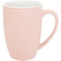 Greengate Becher Alice Becher mit Henkel groß pale pink 0,5l, Steingut