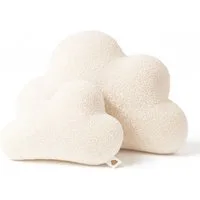 BABEES Dekokissen DEKOKISSEN Boucle Kuschelkissen Herz Wolke GROß 40x25, XXL 60x35 cm, Wolkenkissen Deko Kissen Geschenk Baby Kinderzimmer Babyshower