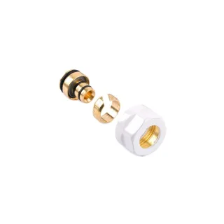 Terma Adapter auf alupex CYLINDER; GW 24-19-Ø16x2; weiß; (A58502E9016), TGABI001, Weiß TGABI001
