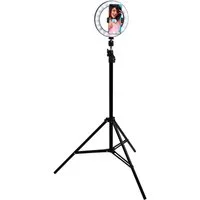 Grundig Ringlicht LED Selfie Ringlicht, Selfie-Ringlicht mit Stativ
