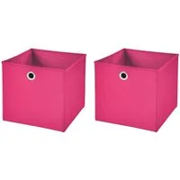 StickandShine Faltbox 2er SET 28 x 28 x 28 cm ohne Deckel – perfekt für KALLAX - 19 Farben