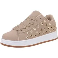 Ital-Design Modischer Sneaker mit hohem Komfort und Dämpfung Sneaker (89319303) Flach Sneakers Low in Hellbraun