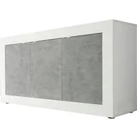 Home affaire Sideboard Basic Breite 160 cm, Kommode 3 Türen, Anrichte, Metallgriff, moderne Rahmenoptik, viel Stauraum, Farbauswahl