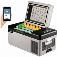 Blossom Elektrische Kühlbox Kompressor Kühlbox 20L 12V/24V/230V, elektrische Auto Kühlbox -20~20°C, tragbare Camping Kühlbox für Auto, Wohnmobil, LKW & Reisen