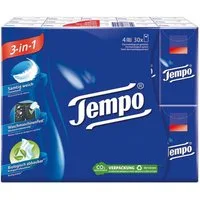 TEMPO Papiertaschentücher 3-in-1, 4-lagig, weiß, 30x 10 Stück