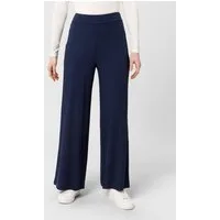 Les Lunes Stoffhose MICHELLE Rib Wide Leg LENZING™ ECOVERO™ Viskose, femininer Chic, gerades weites Bein,bequem