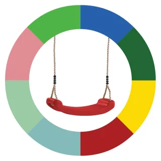 Individuelle Farbänderung für Kinderschaukelsitz - Spielturm Zubehör - Anpassung für alle Sitze am Klettergerüst - Garten Spielplatz Design Wickey
