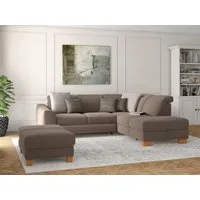 sit&more Ecksofa Dundee L-Form, mit Federkern und Massivholzfüßen, wahlweise mit Kopfteilverstellung