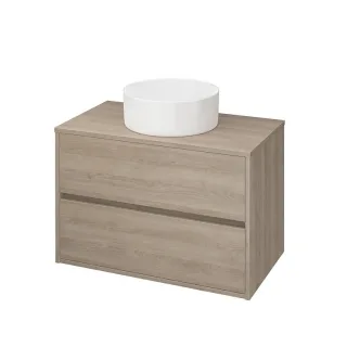 Neuesbad Serie 300 Waschtischunterschrank, B:798, T:450, H:530mm, Eiche 1S924-0101