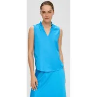s.Oliver Blusentop Bluse Ärmellose Bluse mit gerüschtem Kragen