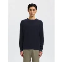 Selected Rundhalspullover SLHROSS LS KNIT STRUCTURE CREW NECK NOOS Baumwolle, regular fit