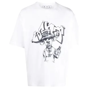 Off-white Graff Freest Over Skate Kurzarm-t-shirt Weiß