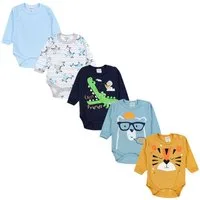 TupTam Langarmbody TupTam Jungen Baby Body Langarm Unifarben 5er Pack