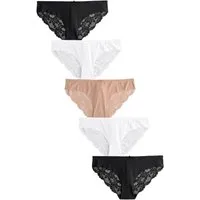 Next Brasilslip Nahtlose Slips mit Spitze im 5er-Pack, Brazilian (5-St)