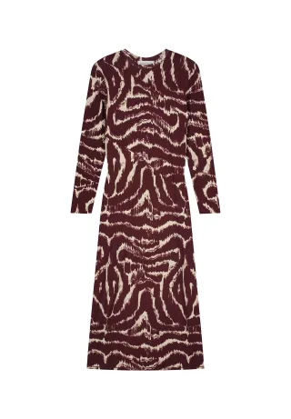Fabienne Chapot - Quint Dress deep burgundy/creme - Gr. - S
