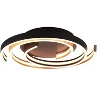 TRIO Leuchten LED Deckenleuchte hell mit 6.800 Lumen Ø 50cm, Dimmfunktion, LED fest integriert, Warmweiß, Neutralweiß, stufenweise dimmbar über Licht-Schalter, groß & flach
