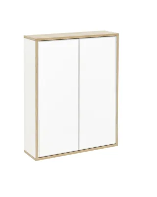 Fackelmann FINN Spiegelschrank,60x75x20,5,Weiß-AsEi,2T,Push, 84633 84633