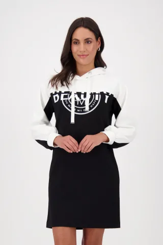 monari - Kleid mit Kapuze schwarz - Gr. - 46