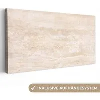 OneMillionCanvasses® Leinwandbild Panorama Marmor - Steine - Sand - Textur, Fotodruck (1 St), Wandbild, Deko Schlafzimmer Wohnzimmer Flur 40x20 cm