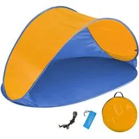 tectake Strandmuschel Pop-Up Strandmuschel, Personen: 2, selbstaufbauend mit Fiberglasgestänge