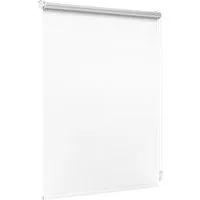 Verdunklungsrollo Thermorollo, 30 x 120 cm, weiß [Stoffbreite 26,6 cm], jalousiescout, verdunkelnd, ohne Bohren, freihängend, Klemmfix, Thermo-Rollo Vollverdunkelnd Thermo-Beschichtung, energiesparend