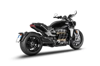 Sport Auspuff ZARD Slip-On BLACK Edition +Carbonkappe Triumph Rocket 3 Bj. 2020-2023 Typ:Y101 EURO-5