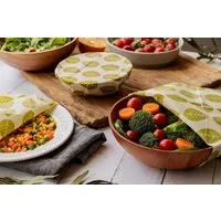 Nuts Bienenwachstuch veganes Pflanzenwachstuch, 4-tlg., vegan, umweltschonend und wiederverwendbar