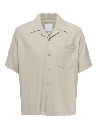 ONLY&SONS - ONSCREED RLX STRUCTUR RESORT SHIRT FRML Pure Cashmere - Gr. - XL
