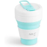 NILS CAMP Becher Silikon Faltbecher To-Go-Becher, leicht & platzsparend