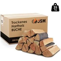 JSM-Brennholz Kaminholz JSM-Brennholz Buche - für Kamin, Ofen, Feuerschalen, Lagerfeuer, 25 kg, Buche