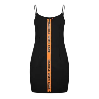 Heron Preston - Unterkleid-Stil für Damen, Runder Auschnitt, Spaghetti-Träger (Schwarz)