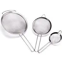 MSV Küchensieb SIEB-SET, rostfreier Edelstahl Inox, (3-tlg. Kombi-Set in 3 Größen, 3-St), Perfekt zum Abtropfen, Seihen oder Passieren, rostfreier Edelstahl Inox, silber, glänzend, Größen Ø 8 cm, 14 cm und 18 cm