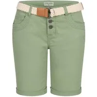 Stitch & Soul Bermudas Damen Short Bermuda kurze Hose Sommer Chino Stoff Hose mit Gürtel