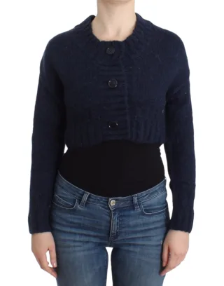John Galliano Blau kurz geschnittener Cardigan
