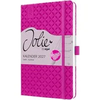 Sigel Taschenkalender Wochenkalender Jolie 2027 Hardcover ca. A5 Fuchsia Pink 174 Seiten