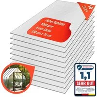 exeta Hohlkammerplatte Gewächshausplatten 6mm 10 Stück I 70 x 150 cm Polycarbonatplatten, 10,50 m², (Spar-Set, 10x 6mm 70x150cm)