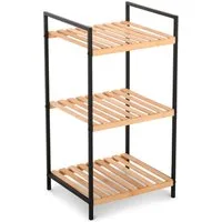 Raburg Standregal Küchenregal, Bambus, Kava, 3 Böden, für Flur, Schlafzimmer oder Bad, modernes Design