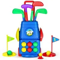 Snaen Spielzeug-Gartenset Kinderspielzeug Kids Golf Koffer Spiel Abspielset, (set, 4-tlg., 1), Kleinkind Golf Spielzeug für den Innen- und Außenbereich
