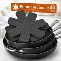 Emmy Home Pfannenschoner Pfannenschoner aus Filz Pfannenschutz Topfschoner Pfannen, Zubehör für alle Töpfe und Pfannen, 5-tlg., Zubehör für alle Töpfe und Pfannen
