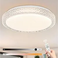 ZMH LED Deckenleuchte Sternenhimmel Dimmbar Ø30cm Modern mit Fernbedienung Schlafzimmer, 3 Farbtemperaturen, LED fest integriert, 3000-6500K