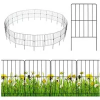 COSTWAY Gartenzaun, 25 St. Beetzaun, Absperrzaun, aus Metall, 33x61 cm