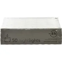 Richard Wenzel GmbH & Co. KG Teelicht Teelichte Nightlights 50 Stück in transparenter Hülle 8 Stunden
